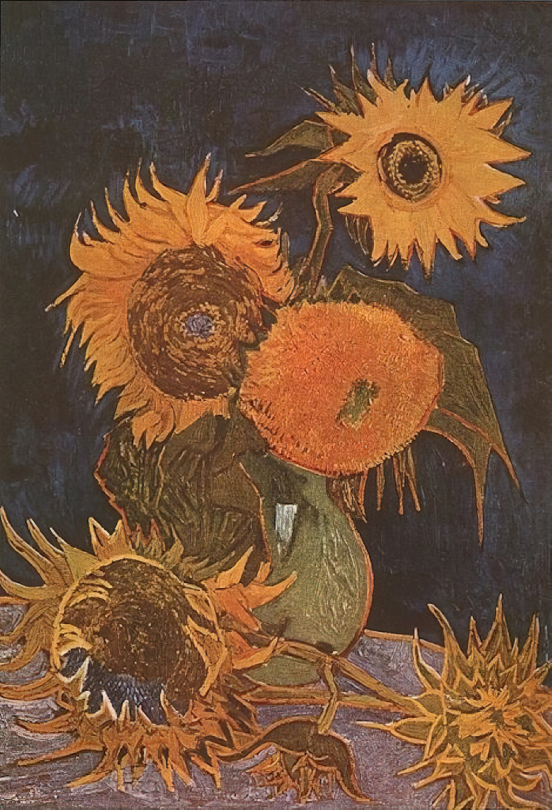 Starry Night Replica Canvas: Expert Guide to Van Gogh's Masterpiece in Your Home - Still Life Vase with Five Sunflowers by Vincent van Gogh