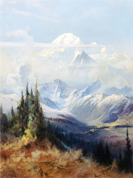 Sydney Laurence Framed Art Print: A Collector's Guide to Alaskan Majesty - Mount McKinley in Mist - Romanticism by Sydney Laurence