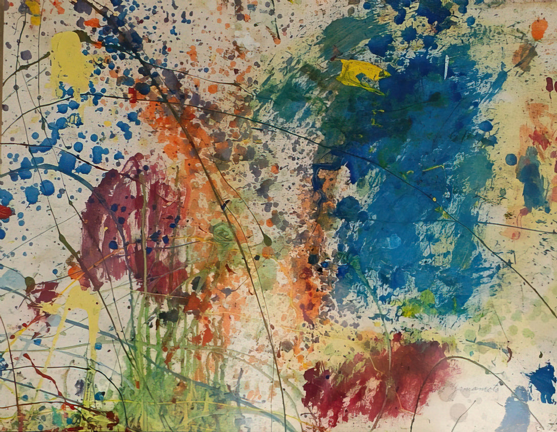 Taro Yamamoto Posters: The Abstract Expressionist's Visual Poetry in Print Form - UNTITLED 1974 by Taro Yamamoto