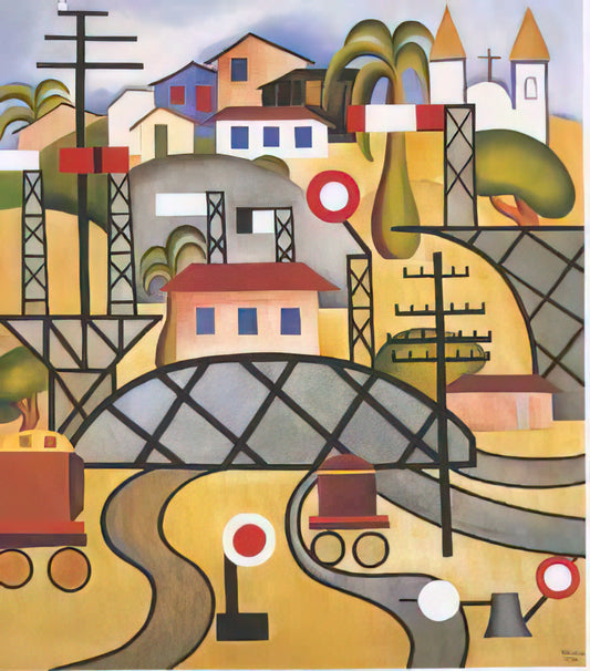Tarsila do Amaral: The Visionary Pioneer of Brazilian Modernism - E.F.C.B. Estrada de Ferro Central do Brasil by Tarsila do Amaral