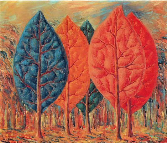 The Banquet Magritte Print: A Surrealist Masterpiece Decoded - THE FIRE 1943 by Rene Magritte