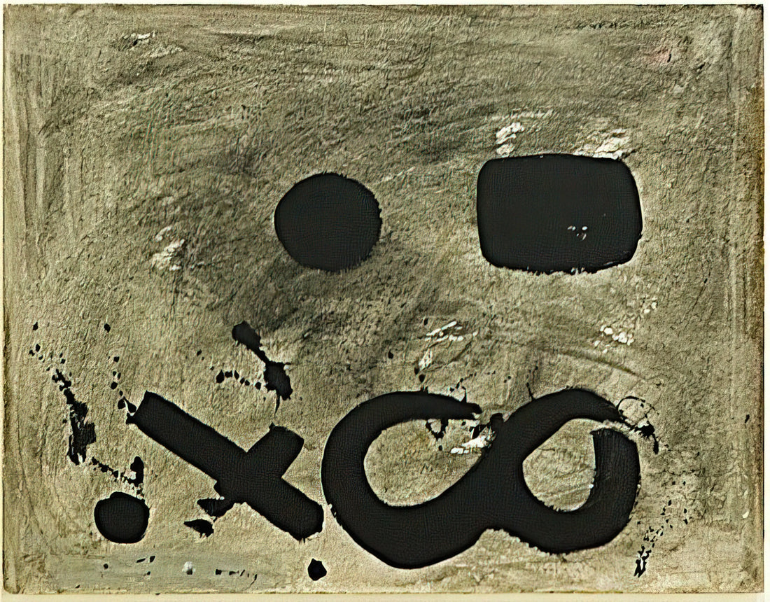 The Cosmic Dialogue: Exploring the Sophistication of an Adolph Gottlieb Brushed Aluminum Print - Figure Eight - 1967 by Adolph Gottlieb