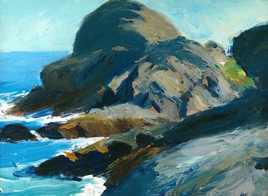 The Distinctive Style of Edward Hopper: A Master of American Realism and Psychological Atmosphere - Rocky Shore by Edward Hopper