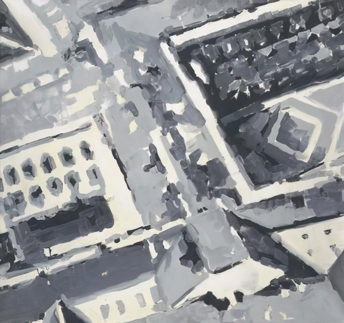 The Enduring Enigma of Gerhard Richter Oil Painting - TOWNSCAPE M1 1968 by Gerhard Richter