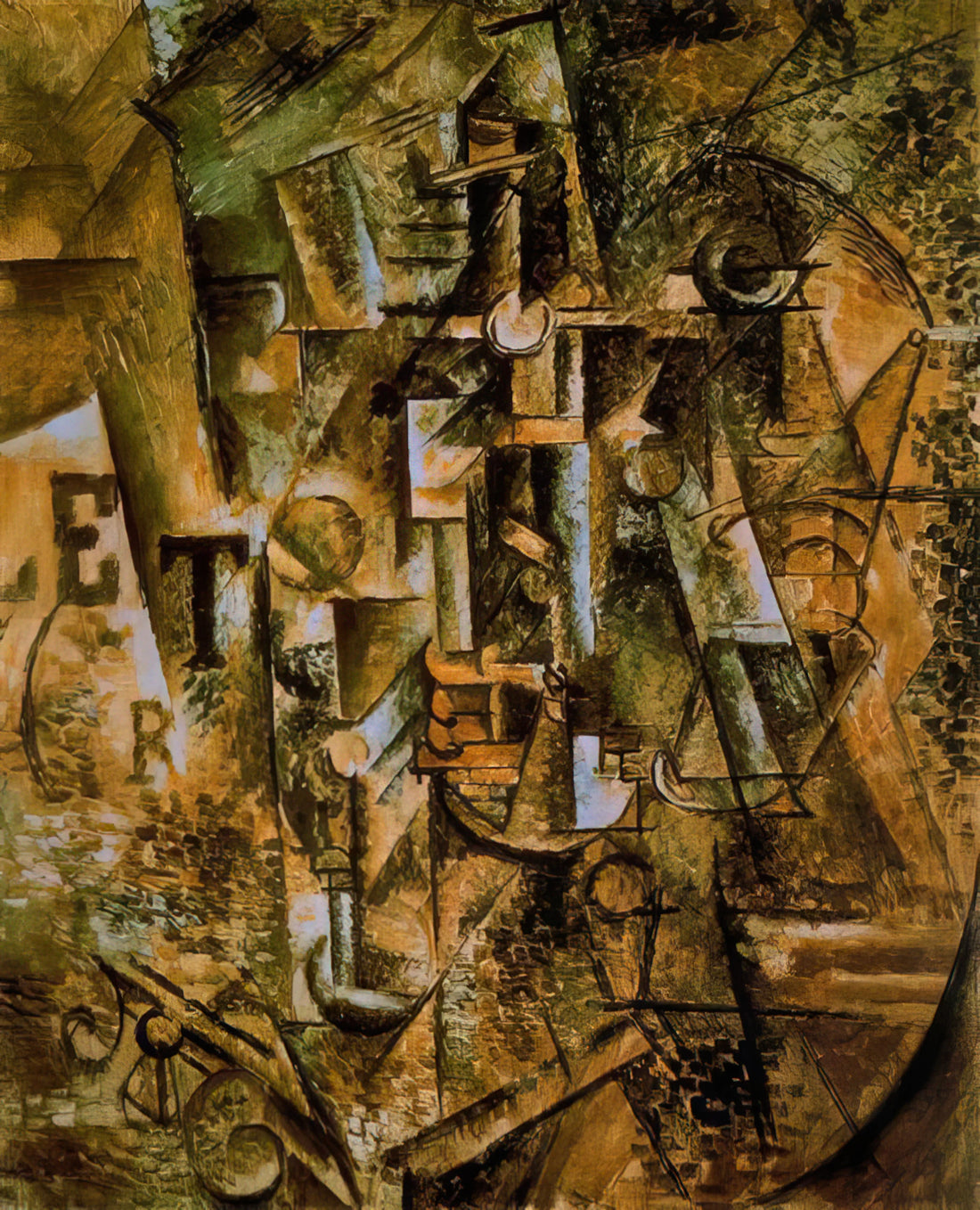 The Enduring Enigma of Picasso Clowns: A Journey Through Art and Emotion - Still life with bottle of rum - 1911 by Pablo Picasso
