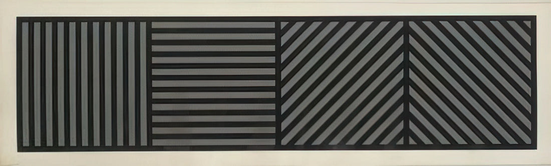 The Enduring Legacy of Sol LeWitt Drawings: Concept, System, and Presence - Bands of Lines One Inch Wide in Four Directions in Black and Gray by Sol LeWitt