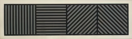 The Enduring Legacy of Sol LeWitt Drawings: Concept, System, and Presence - Bands of Lines One Inch Wide in Four Directions in Black and Gray by Sol LeWitt