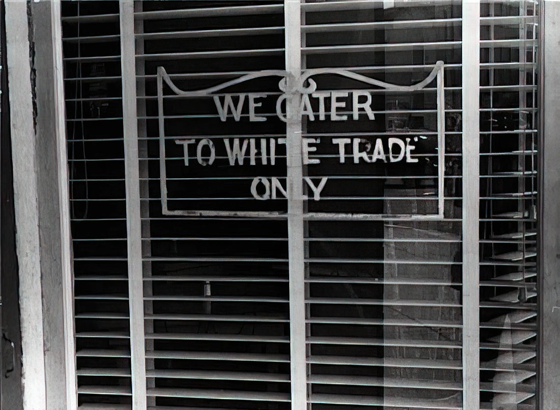 The Enduring Power of Ben Shahn Illustration: Art as Social Commentary - SIGN ON A RESTAURANT WE CATER TO WHITE TRADE ONLY 1938 by Ben Shahn