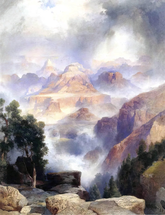 The Grand Vision: Thomas Moran and the Majestic Grand Canyon - A Showery Day, Grand Canyon by Thomas Moran