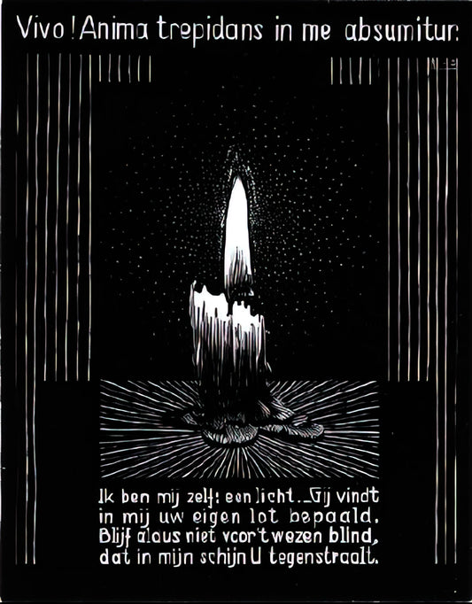 The Illusions of Form: Unpacking M.C. Escher's Vision and the Concept of Escher Sculpture - EMBLEMATA CANDLE FLAME by MC Escher