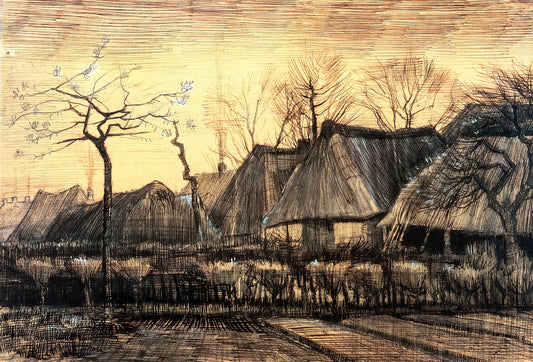 The Most Famous Vincent van Gogh Paintings: A Curator's Guide to His Iconic Masterpieces - Houses with Thatched Roofs by Vincent van Gogh