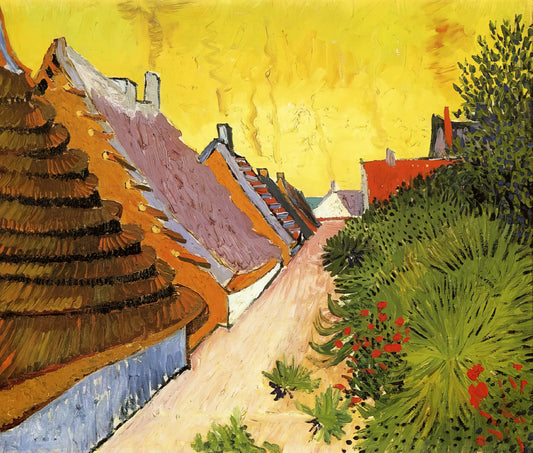 The Night Café Print: Vincent van Gogh's Vision of Psychological Space - Street in Saintes-Maries by Vincent van Gogh