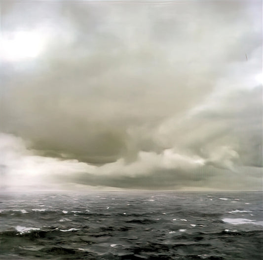 The Profound Resonance of Gerhard Richter's Black and White Paintings - SEASCAPE CLOUDY by Gerhard Richter