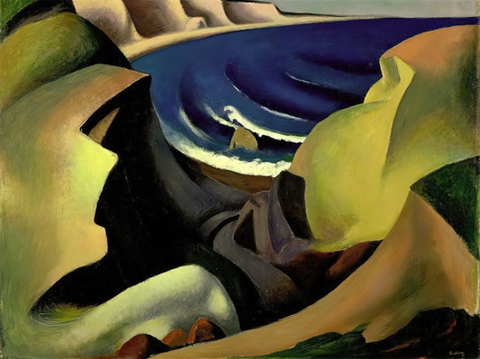 Thomas Hart Benton's Hollywood Paintings: A Critical Look at the American Scene - THE CLIFFS 1921 by Thomas Hart Benton