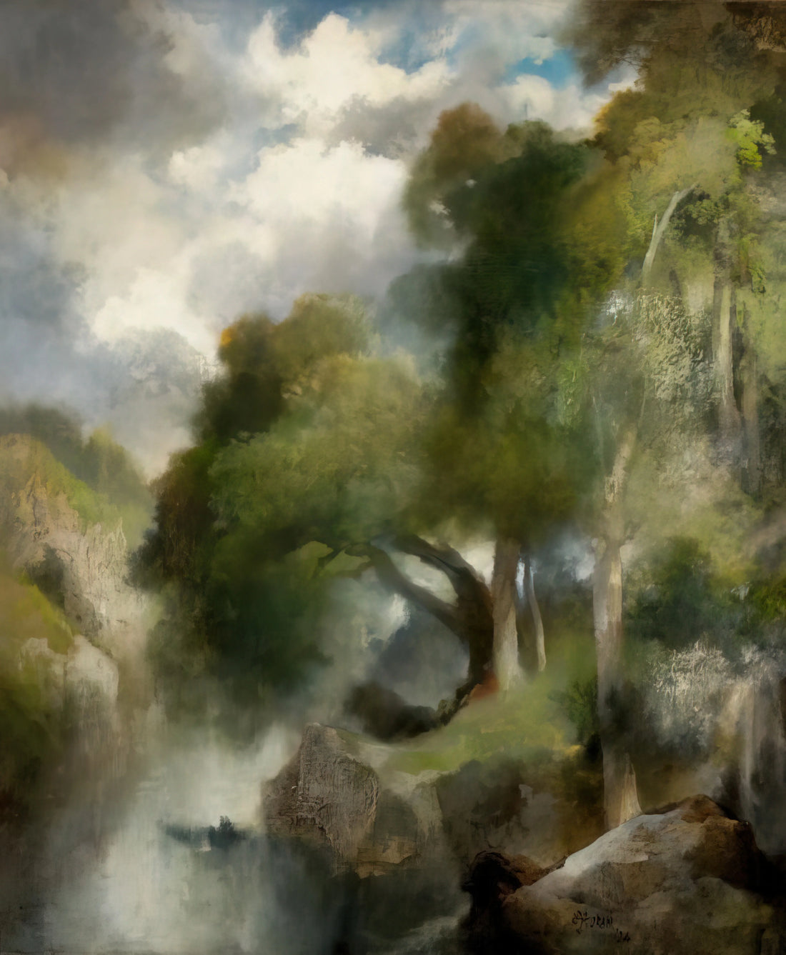 Thomas Moran Etching: Capturing the American Sublime on Copper Plate - California Landscape by Thomas Moran