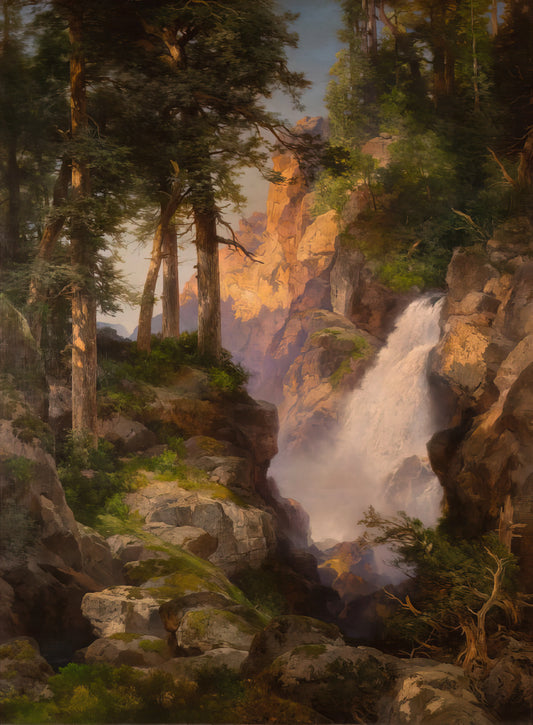 Thomas Moran Famous Paintings: The Hudson River School Master Who Defined American Landscape Art - Falls at Toltec Gorge by Thomas Moran