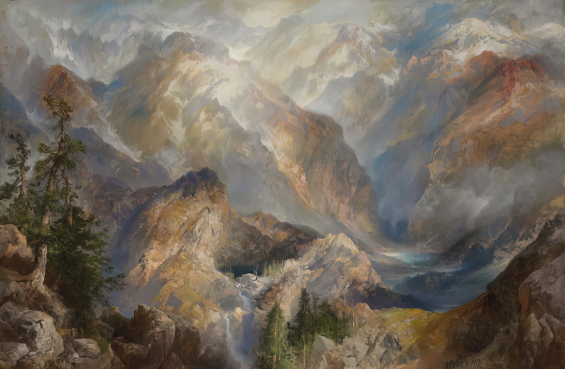 Thomas Moran Signature: A Collector's Guide to Authenticity and Value - Morning in the Sierras by Thomas Moran