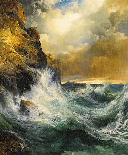 Thomas Moran: The Painter Who Defined the American West - The Receding Wave by Thomas Moran