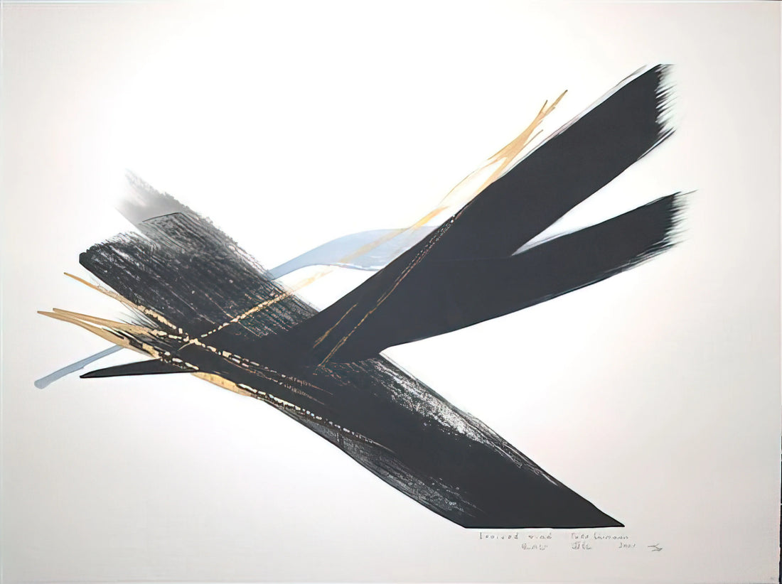 Toko Shinoda Art: The Poetic Abstraction of Sumi Ink and Modernity - Arrived Wind - 2001 by Toko Shinoda