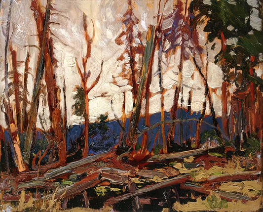 Tom Thomson Prints for Sale: A Collector's Guide to Canada's Iconic Landscape Artist - BURNT COUNTRY EVENING SKETCH FOR BURNT LAND 1914 by Tom Thomson
