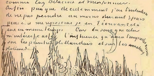 Unearthing the Unexpected: Was Van Gogh Funny? - A Lane of Cypresses with a Couple Walking by Vincent van Gogh