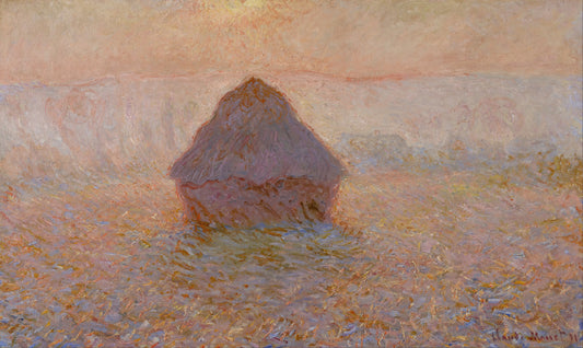 Unveiling Claude Monet Paintings in the Louvre: A Guide for Art Enthusiasts - Grainstack, Sun in the Mist by claude monet
