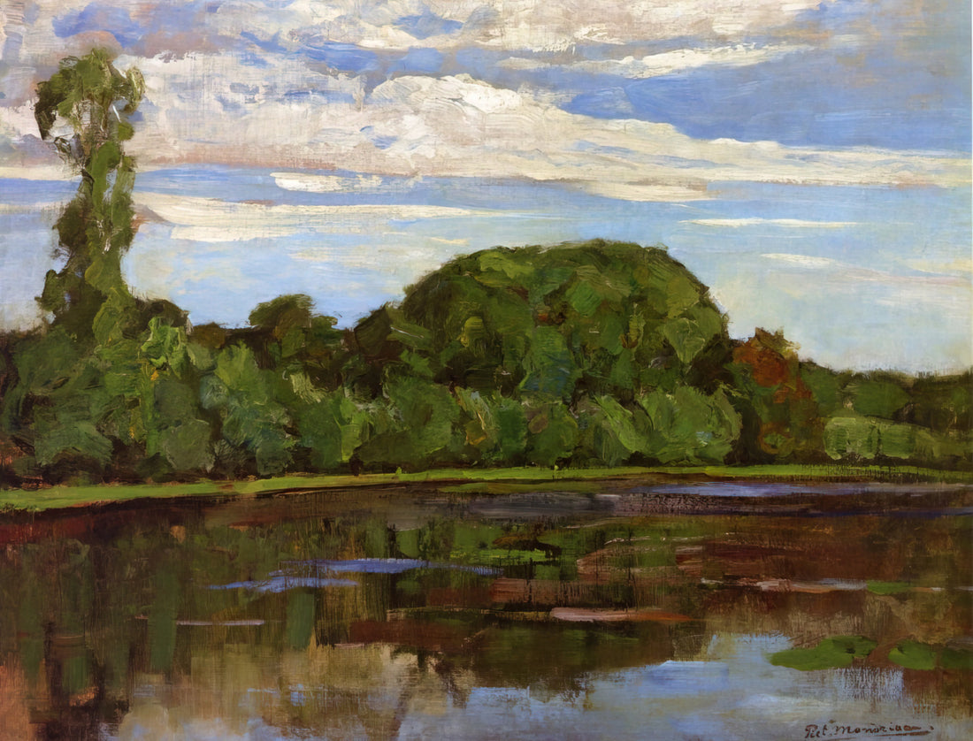 Unveiling the Legacy: Iconic Mondrian Art Examples and Their Enduring Influence - Geinrust Farm with Isolated Tree by Piet Mondrian