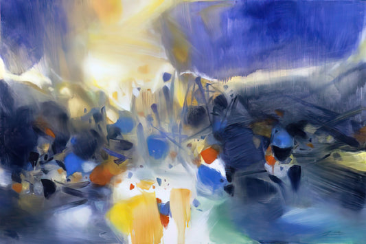 Unveiling the Lyrical Abstraction of Chu Teh Chun: An Artist Bridging Worlds - LA VIE QUI ANIME LES NUAGES 2006 by Chu teh Chun