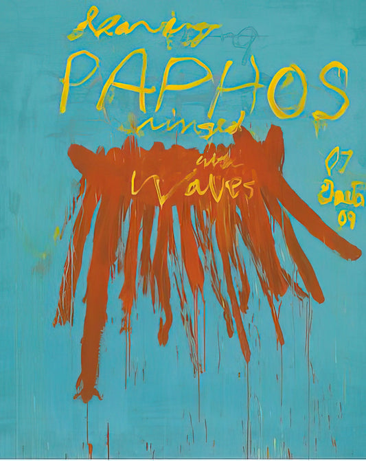 Unveiling the Poetic Depths: Cy Twombly's 'Wilder Shores of Love' - Leaving Paphos Ringed With Waves IV by Cy Twombly