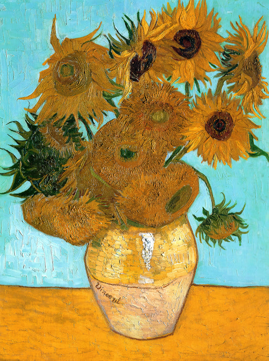 Van Gogh Blossom Canvas: The Symbolic Power of Nature in Post-Impressionist Art - Still Life - Vase with Twelve Sunflowers by Vincent van Gogh