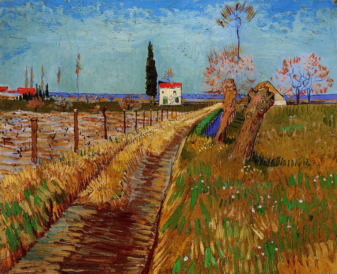 Van Gogh Cafe Terrace at Night Poster: An Expert Guide to the Iconic Masterpiece - Path Through a Field with Willows by Vincent van Gogh