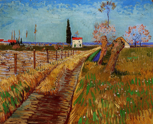 Van Gogh Cafe Terrace at Night Poster: An Expert Guide to the Iconic Masterpiece - Path Through a Field with Willows by Vincent van Gogh