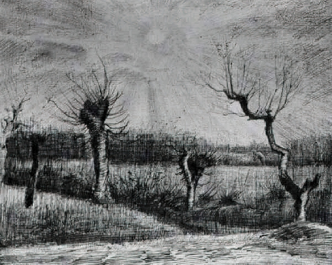 Van Gogh Prints to Buy: A Curator's Guide to Authentic Art for Your Collection - Landscape with Willows and Sun Shining Through the Clouds by Vincent van Gogh