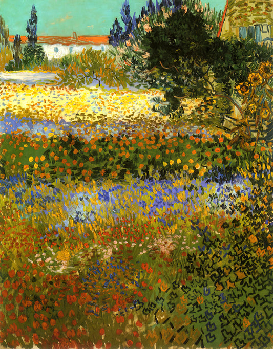 Van Gogh Red Painting: The Passion and Power of Crimson in the Master's Work - Flowering Garden by Vincent van Gogh