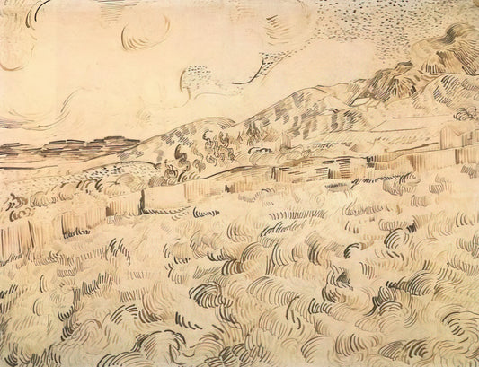 Van Gogh Reproductions for Sale: A Collector's Guide to Authentic Art Prints - Mountain Landscape Seen across the Walls by Vincent van Gogh