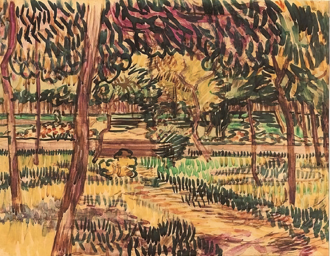 Van Gogh Starry Night Canvas: An Expert Guide to the Masterpiece and Its Legacy - Trees in the Garden of the Asylum by Vincent van Gogh