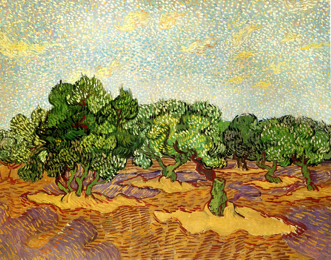 Van Gogh and Gauguin: The Tumultuous Friendship That Transformed Modern Art - Olive Grove - Pale Blue Sky by Vincent van Gogh