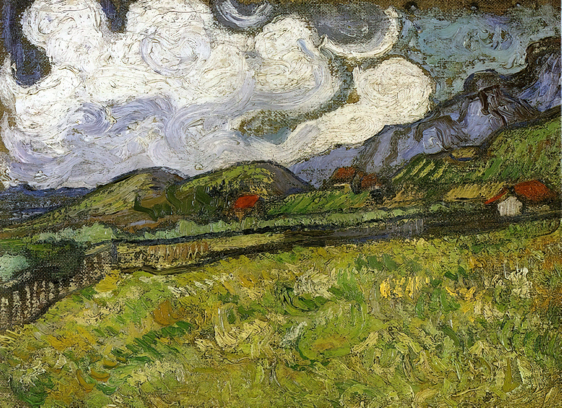 Van Gogh at MoMA: A Curator's Guide to the Floor Plan and Collection - Wheat Field behind Saint-Paul Hospital with a Reaper by Vincent van Gogh