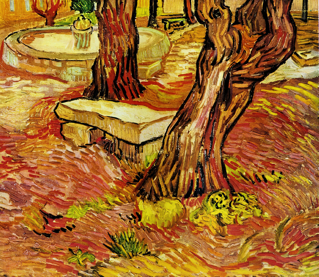 Van Gogh at the Nelson-Atkins: A Collector's Guide to the Master's Works and Museum-Quality Prints - The Stone Bench in the Garden at Saint-Paul Hospital by Vincent van Gogh