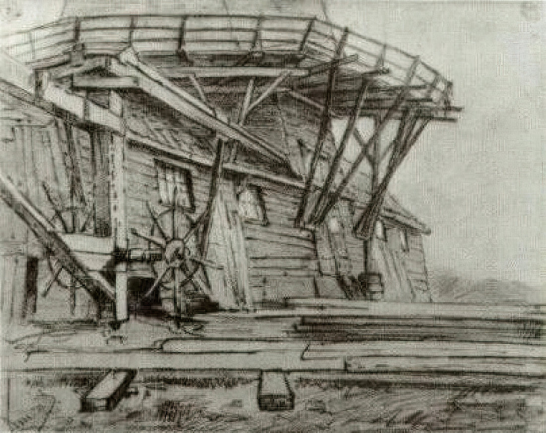 Van Gogh's Bridge at Arles: A Masterpiece of Color and Emotion - Saw Mill by Vincent van Gogh
