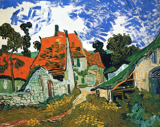 Van Gogh's Le Café le Soir: A Masterpiece of Nocturnal Atmosphere and Artistic Genius - Street in Auvers-sur-Oise by Vincent van Gogh