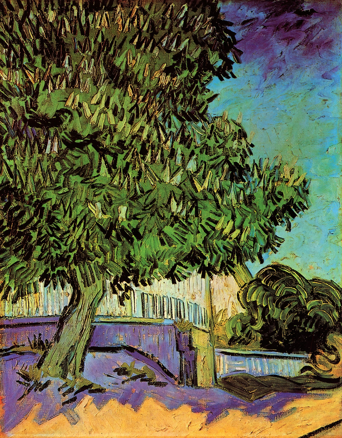 Van Gogh's Wheatfield with Reaper: A Masterpiece of Light, Labor, and Legacy - Chestnut Tree in Blossom by Vincent van Gogh