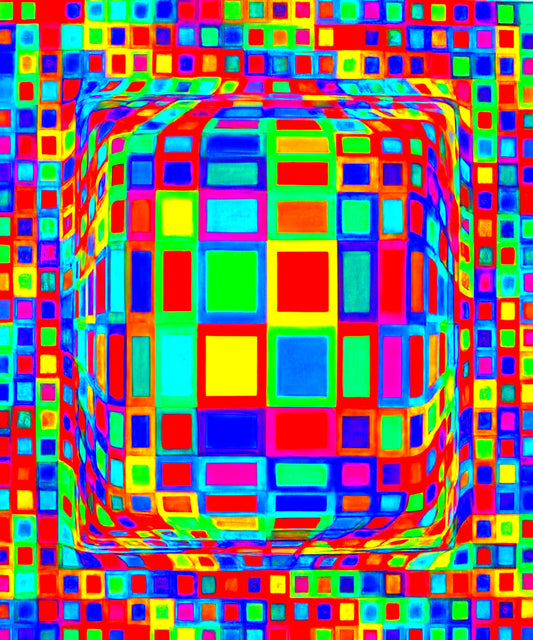 Vasarely Sphere: The Master of Optical Illusion and Kinetic Art - OND-DVA - Op Art by Victor Vasarely