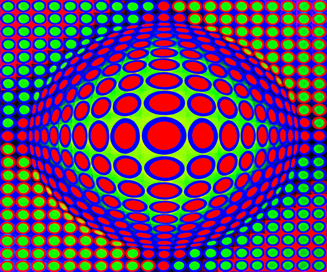 Victor Vasarely Acrylic Print: The Ultimate Guide to Op Art Masterpieces - Vega 200 - 1968 by Victor Vasarely