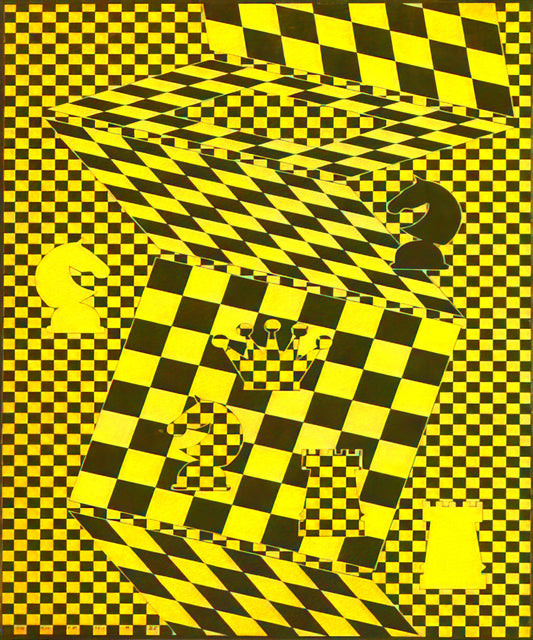 Victor Vasarely Posters for Sale: A Collector's Guide to Op Art Masterpieces - The Chess Board by Victor Vasarely