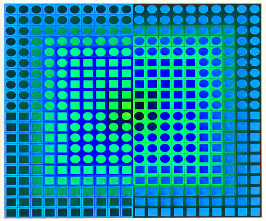 Victor Vasarely Reproductions: The Definitive Guide to Op Art Masterpieces - Zoeld V - 1967 by Victor Vasarely