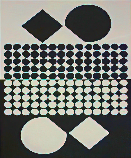 Victor Vasarely and Pop Art: The Optical Illusionist Who Transcended Movements - Cassiopée II NB - 1958 by Victor Vasarely