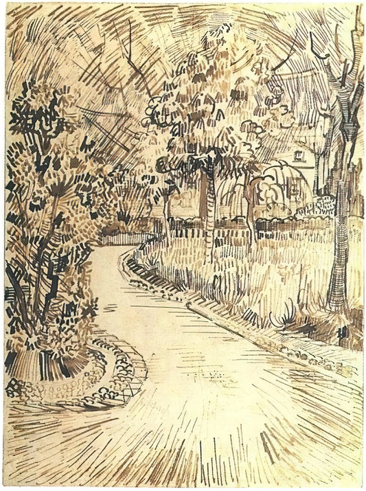 Vincent van Gogh Japanese Prints: How Ukiyo-e Transformed a Post-Impressionist Master - Public Garden with a Corner of the Yellow House by Vincent van Gogh