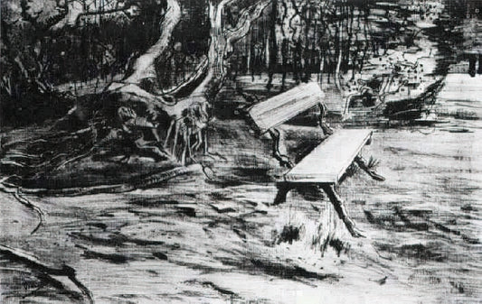 Vincent van Gogh Masterpiece: A Curator's Guide to His Defining Works - Bench in a Wood by Vincent van Gogh