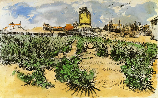 Vincent van Gogh Print: A Curator's Guide to Owning Museum-Quality Art - The Mill of Alphonse Daudet at Fontevieille by Vincent van Gogh